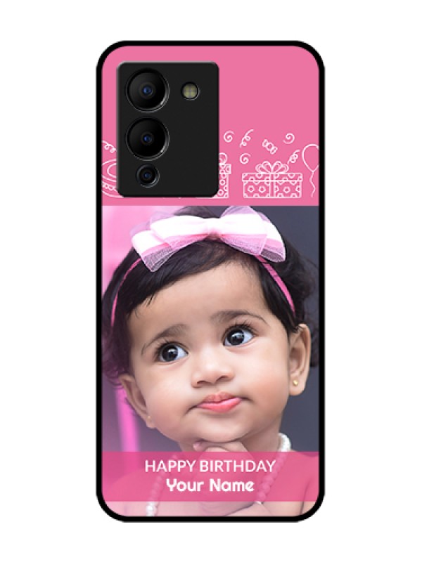 Custom Infinix Note 12 Turbo Custom Metal Phone Case - With Birthday Line Art Design