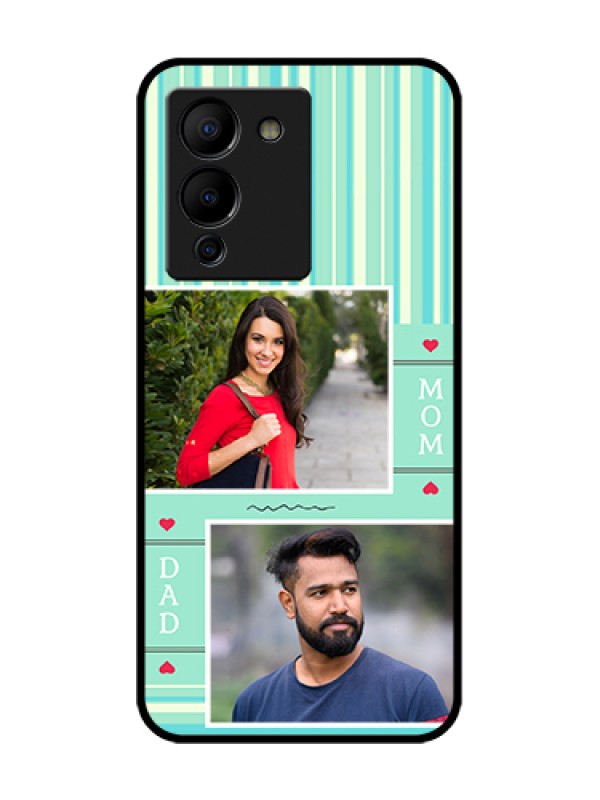 Custom Infinix Note 12 Turbo Custom Metal Phone Case - Mom & Dad Pic Design