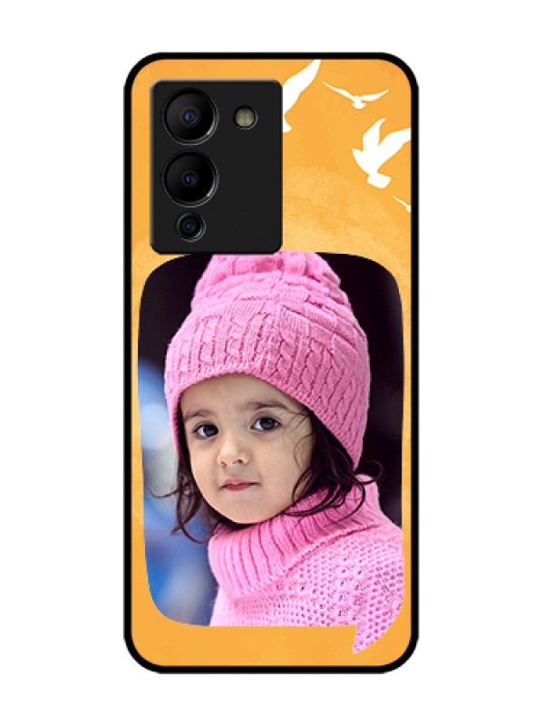 Custom Infinix Note 12 Turbo Custom Metal Phone Case - Water Color Design With Bird Icons