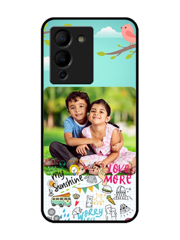 Custom Infinix Note 12 Turbo Custom Metal Phone Case - Doodle Love Design