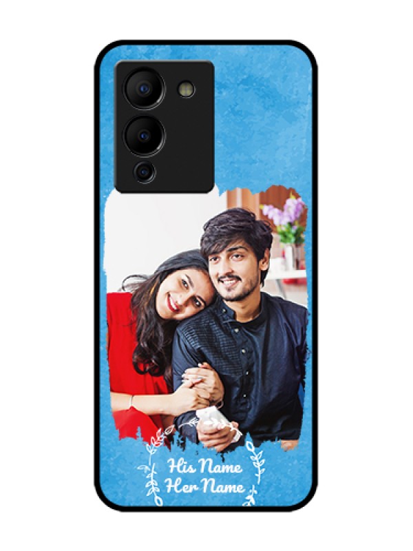 Custom Infinix Note 12 Turbo Custom Metal Phone Case - Blue Color Vintage Design