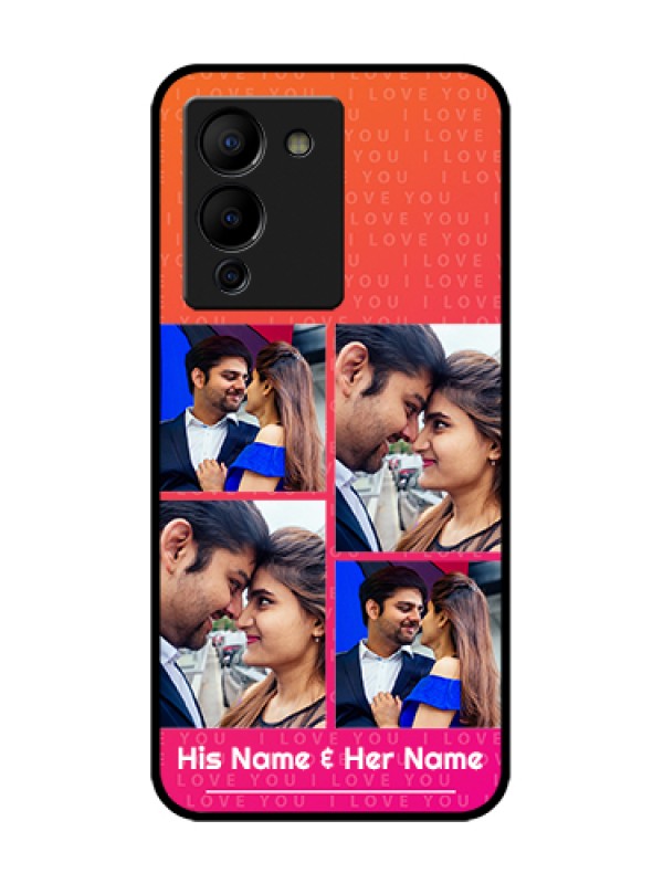 Custom Infinix Note 12 Turbo Custom Metal Phone Case - I Love You Pink Design