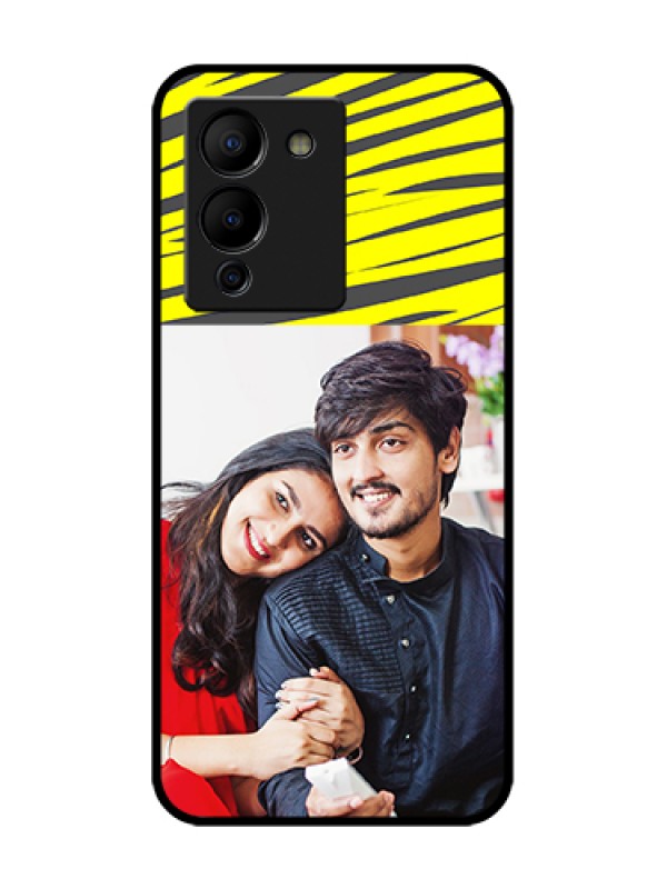 Custom Infinix Note 12 Turbo Custom Metal Phone Case - Yellow Abstract Design