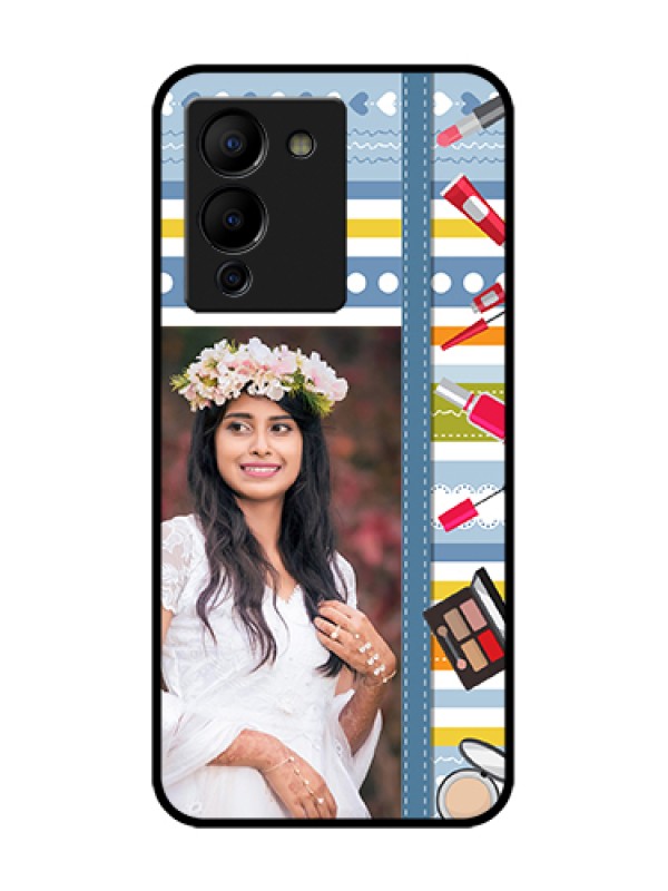 Custom Infinix Note 12 Turbo Custom Metal Phone Case - Makeup Icons Design