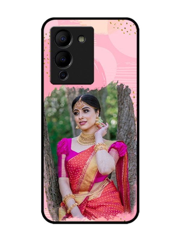 Custom Infinix Note 12 Turbo Custom Metal Phone Case - Gold Glitter Splash Design
