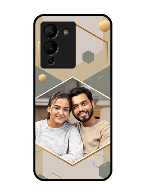 Custom Infinix Note 12 Turbo Custom Metal Phone Case - Stylish Hexagon Pattern Design