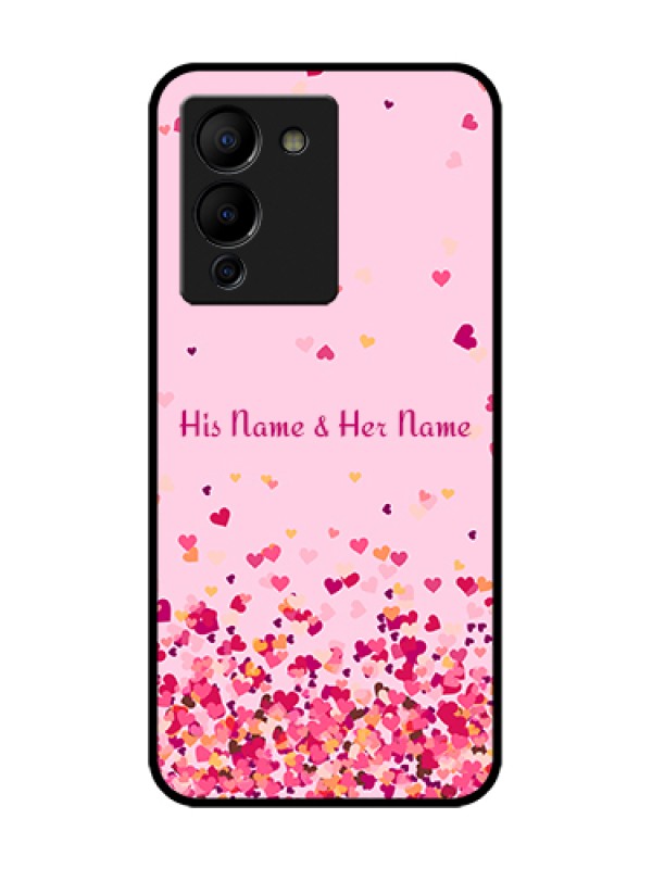 Custom Infinix Note 12 Turbo Custom Metal Phone Case - Floating Hearts Design