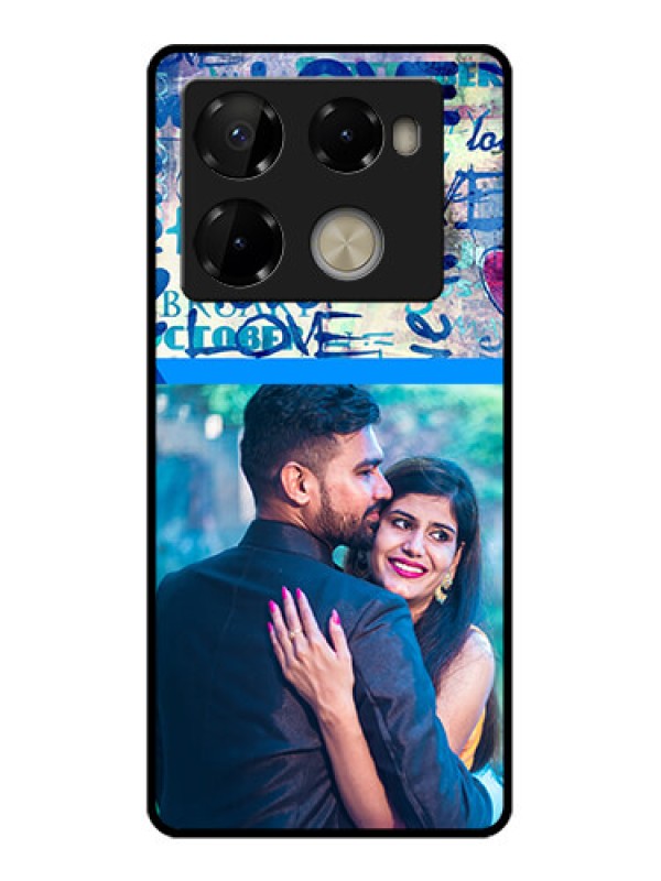 Custom Infinix Note 40 Pro Plus 5G Custom Metal Phone Case - Colorful Love Design