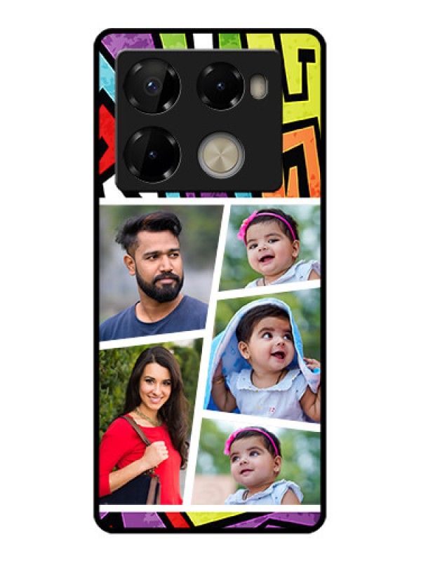 Custom Infinix Note 40 Pro Plus 5G Custom Metal Phone Case - Graffiti Pattern Design