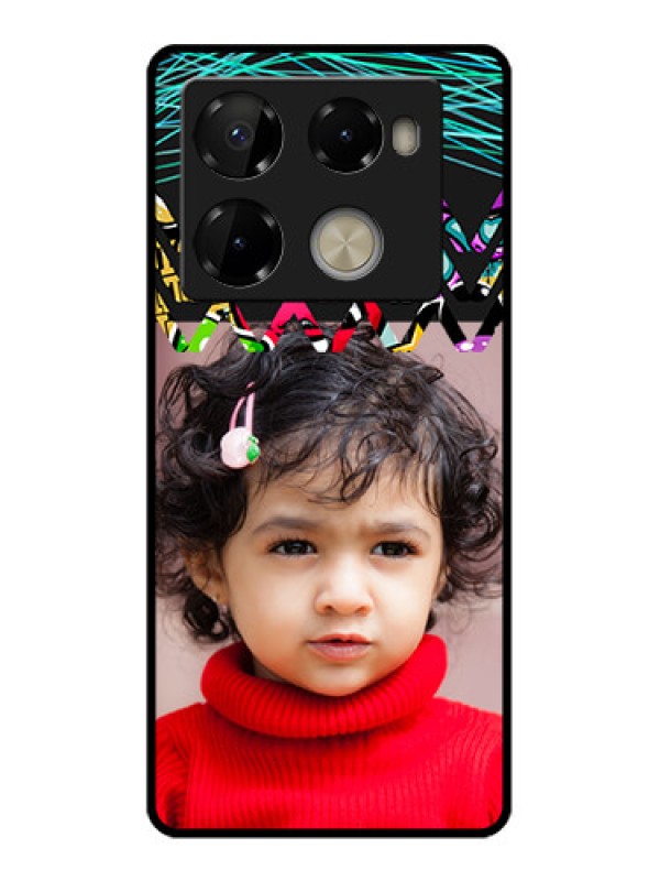 Custom Infinix Note 40 Pro Plus 5G Custom Metal Phone Case - Neon Abstract Design