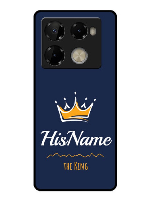 Custom Infinix Note 40 Pro Plus 5G Custom Metal Phone Case - King With Name Design