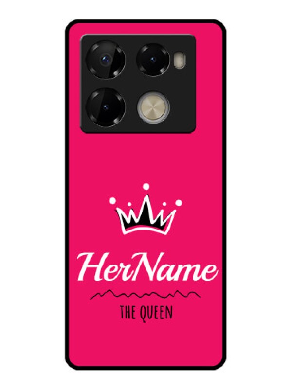 Custom Infinix Note 40 Pro Plus 5G Custom Metal Phone Case - Queen With Name Design