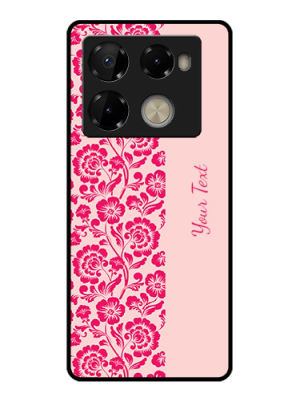 Custom Infinix Note 40 Pro Plus 5G Custom Metal Phone Case - Attractive Floral Pattern Design