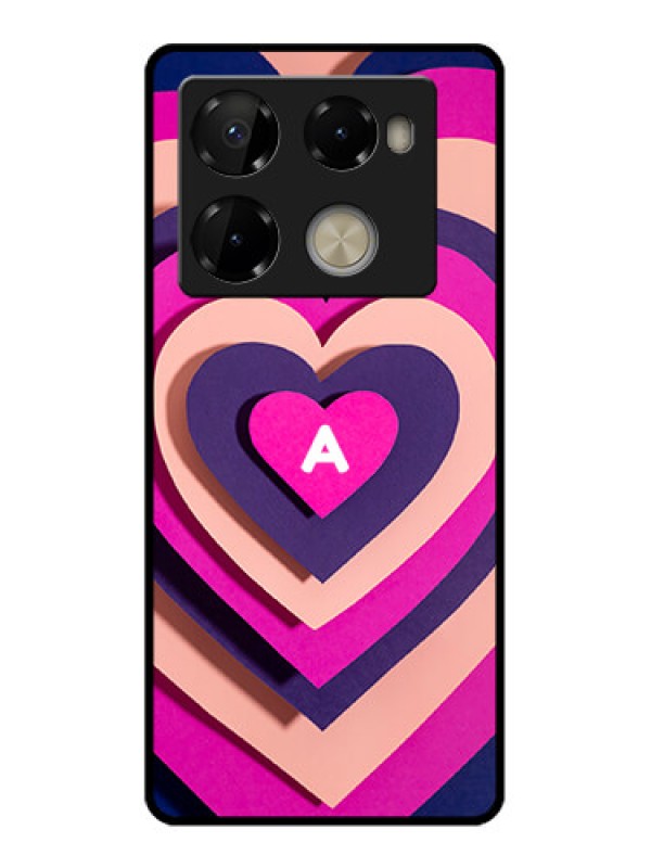 Custom Infinix Note 40 Pro Plus 5G Custom Metal Phone Case - Cute Heart Pattern Design