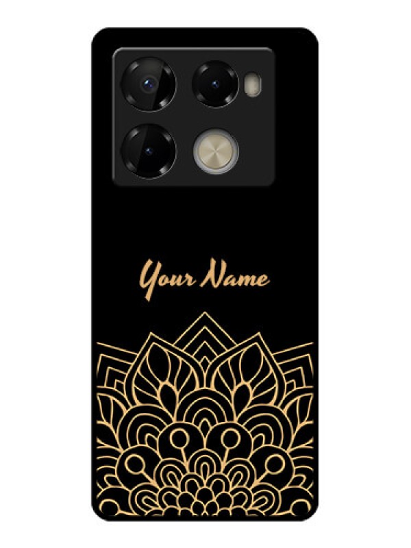 Custom Infinix Note 40 Pro Plus 5G Custom Metal Phone Case - Golden Mandala Design
