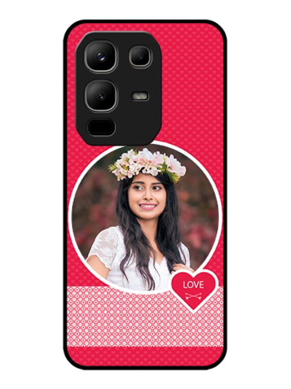 Custom Infinix Note 50x 5G Custom Metal Phone Case - Pink Color Pattern Design
