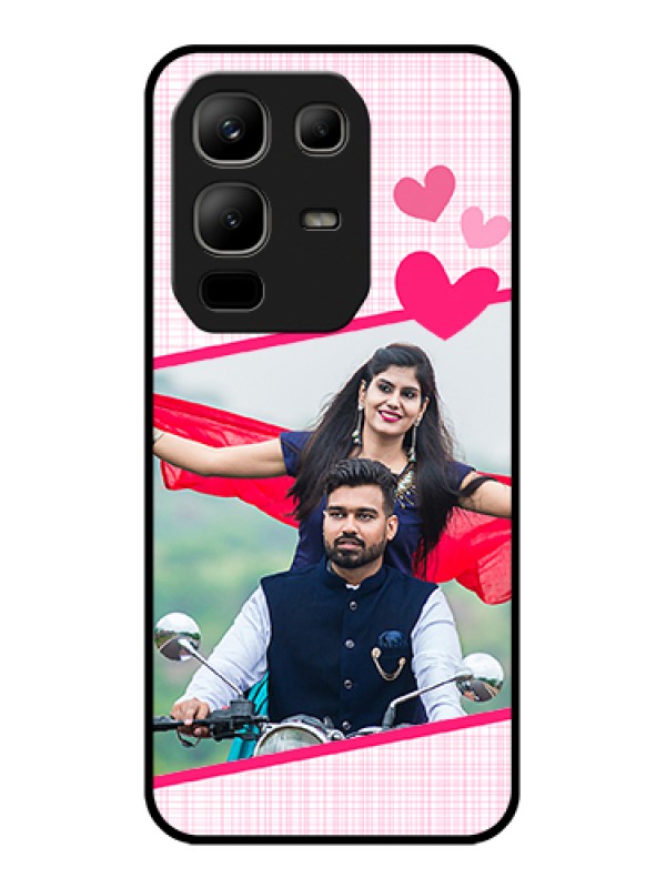 Custom Infinix Note 50x 5G Custom Metal Phone Case - Love Shape Heart Design
