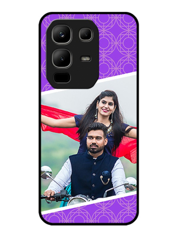Custom Infinix Note 50x 5G Custom Metal Phone Case - Violet Color Pattern Design
