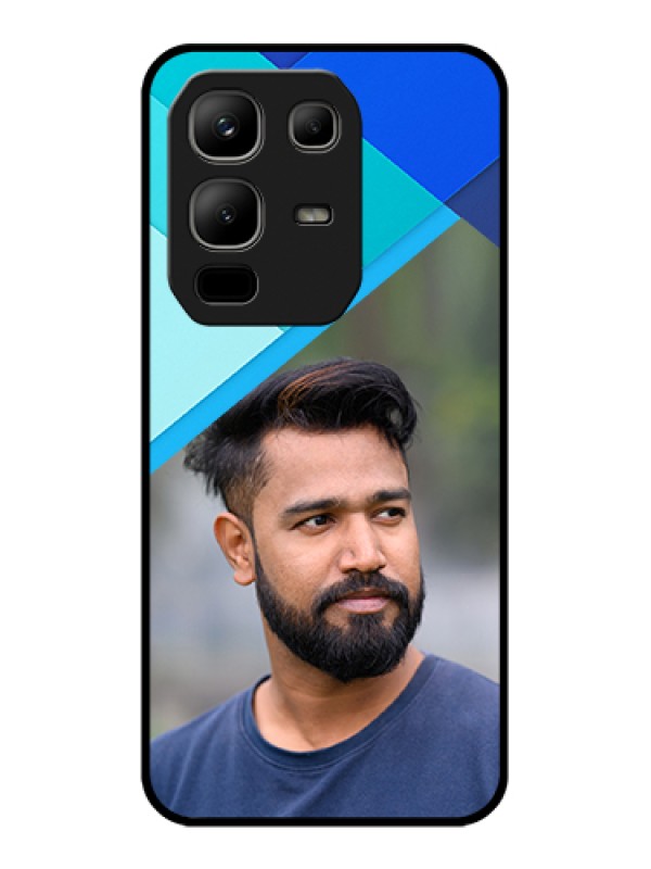 Custom Infinix Note 50x 5G Custom Metal Phone Case - Blue Pattern Design