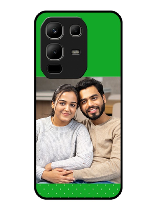 Custom Infinix Note 50x 5G Custom Metal Phone Case - Green Pattern Design