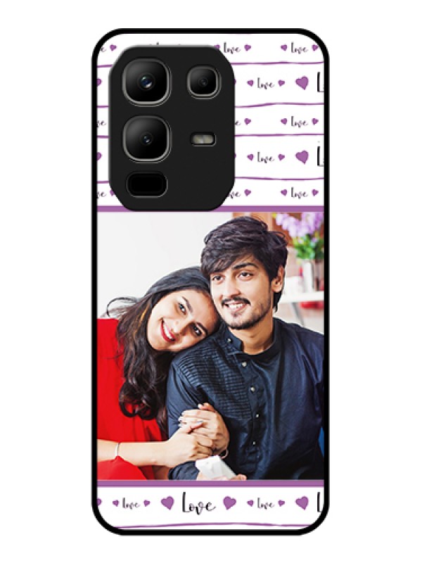 Custom Infinix Note 50x 5G Custom Metal Phone Case - Couples Heart Design
