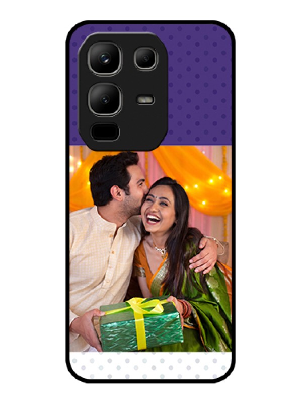 Custom Infinix Note 50x 5G Custom Metal Phone Case - Violet Colored Pattern Design