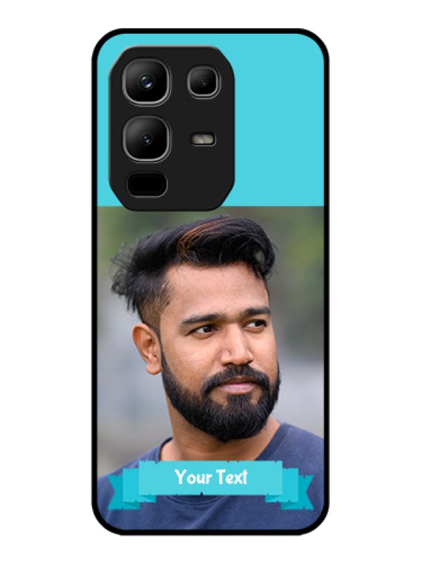Custom Infinix Note 50x 5G Custom Metal Phone Case - Blue Color Design