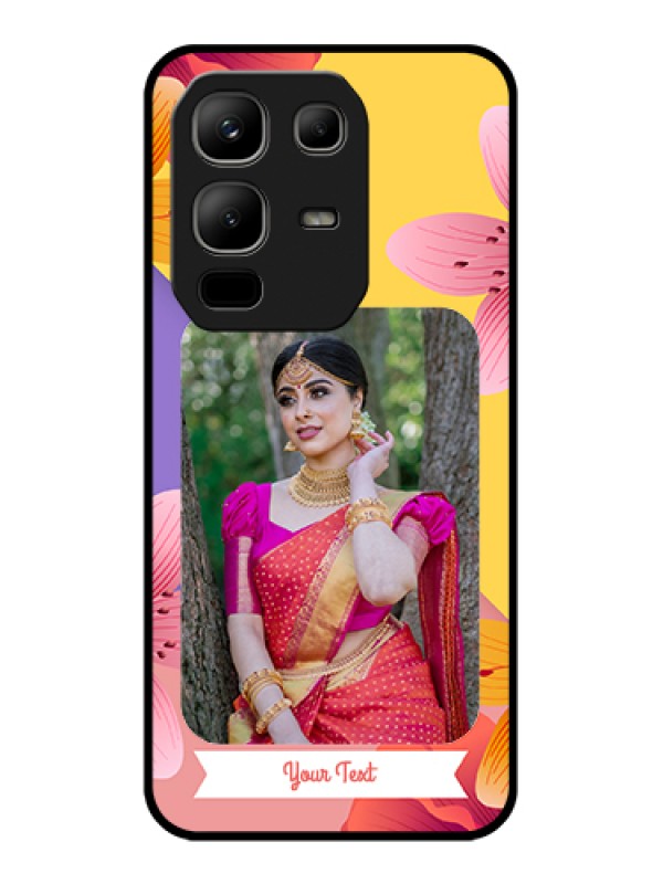 Custom Infinix Note 50x 5G Custom Metal Phone Case - 3 Image With Vintage Floral Design