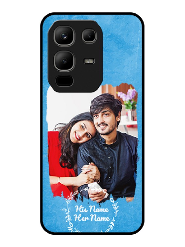 Custom Infinix Note 50x 5G Custom Metal Phone Case - Blue Color Vintage Design