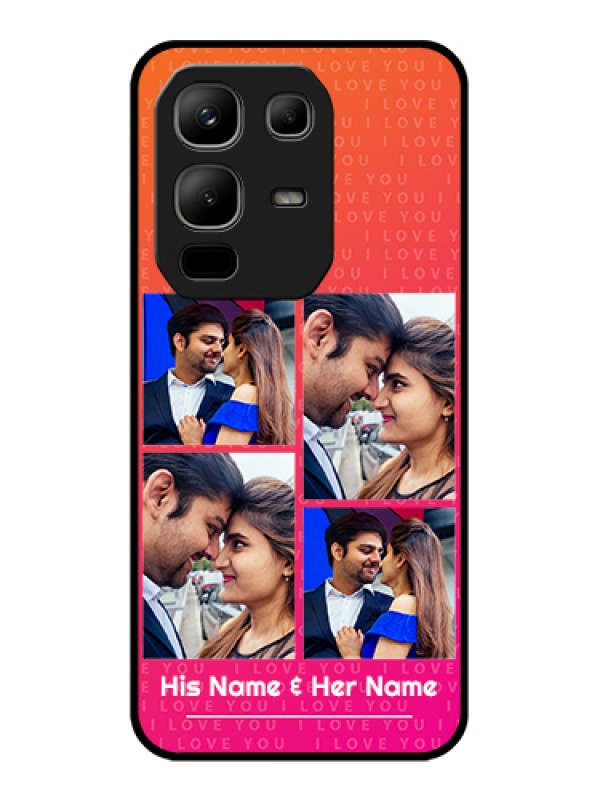 Custom Infinix Note 50x 5G Custom Metal Phone Case - I Love You Pink Design