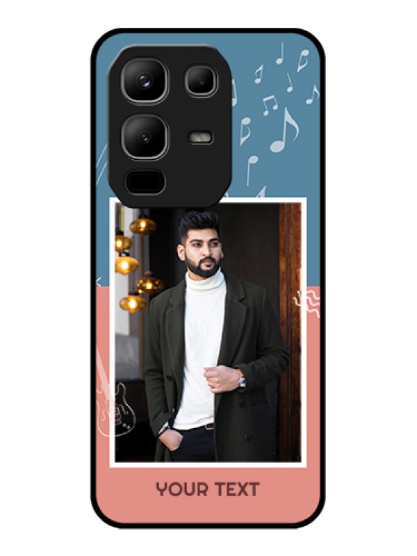 Custom Infinix Note 50x 5G Custom Metal Phone Case - With Color Musical Note Design