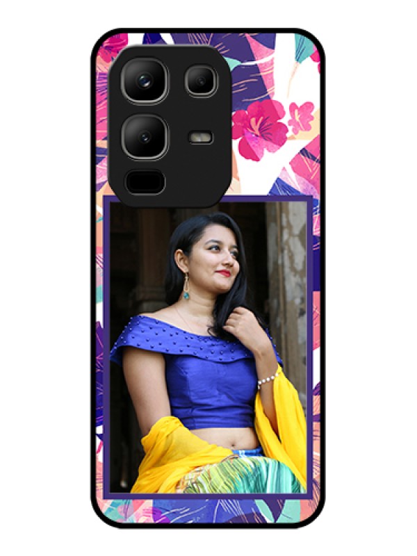 Custom Infinix Note 50x 5G Custom Metal Phone Case - Abstract Floral Design