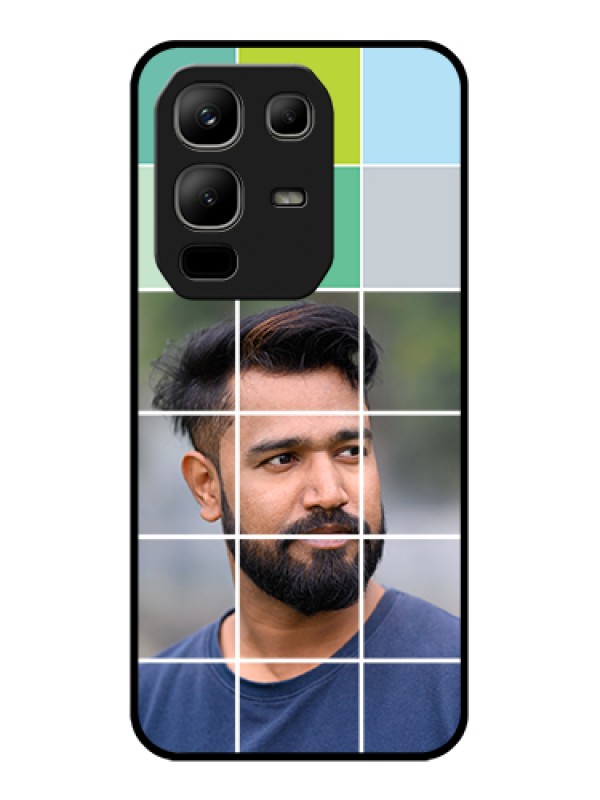 Custom Infinix Note 50x 5G Custom Metal Phone Case - With White Box Pattern