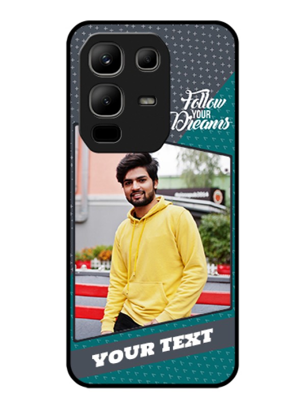 Custom Infinix Note 50x 5G Custom Metal Phone Case - Background Pattern Design With Quote