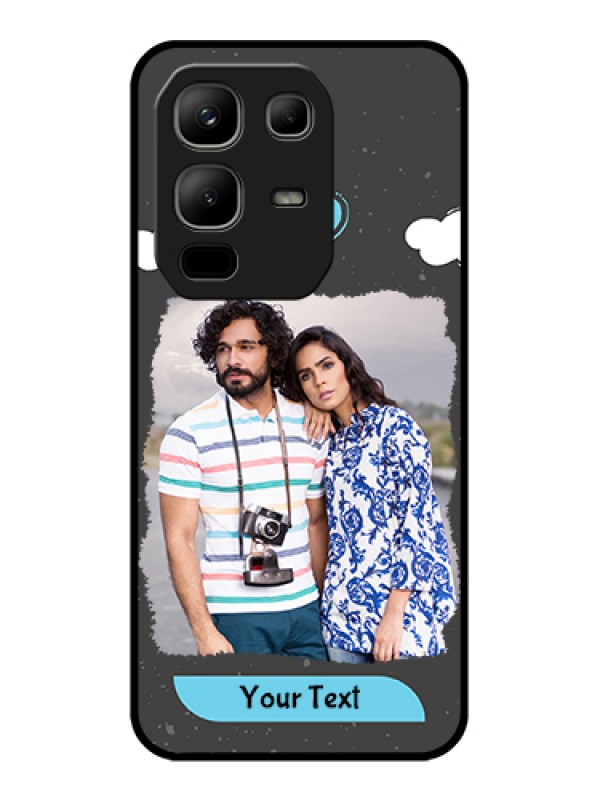 Custom Infinix Note 50x 5G Custom Metal Phone Case - Splashes With Love Doodles Design