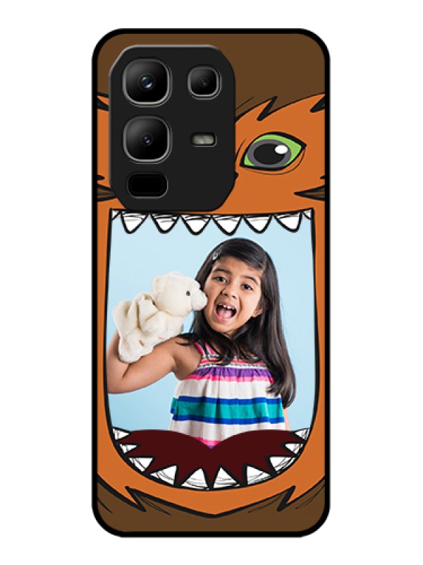Custom Infinix Note 50x 5G Custom Metal Phone Case - Owl Monster Back Case Design