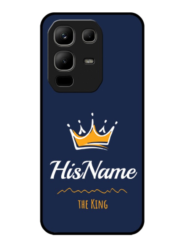 Custom Infinix Note 50x 5G Custom Metal Phone Case - King With Name Design