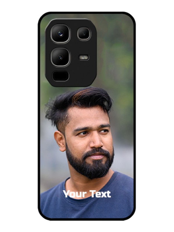 Custom Infinix Note 50x 5G Custom Metal Phone Case - Photo With Text Design