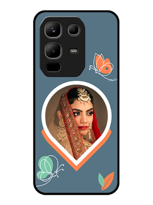 Custom Infinix Note 50x 5G Custom Metal Phone Case - Droplet Butterflies Design