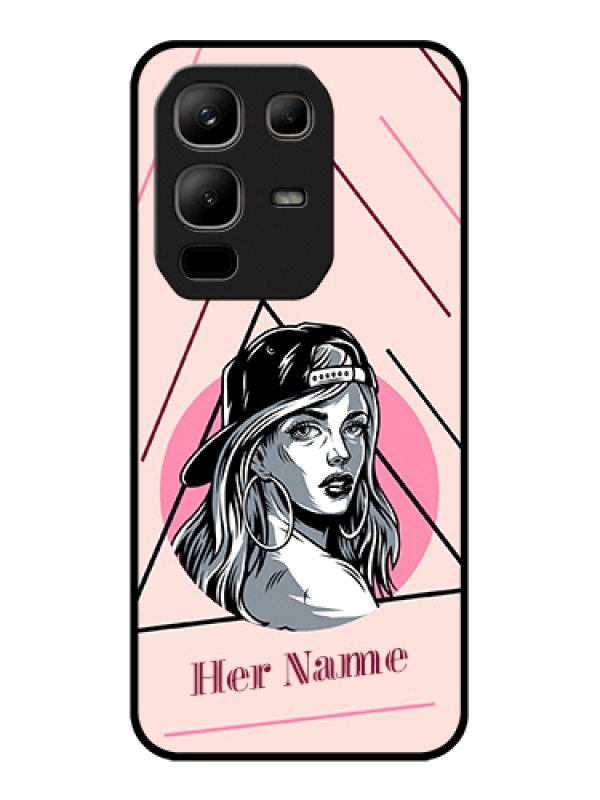 Custom Infinix Note 50x 5G Custom Metal Phone Case - Rockstar Girl Design