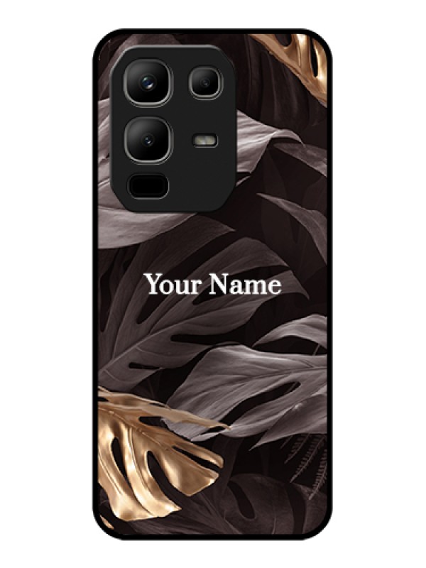 Custom Infinix Note 50x 5G Custom Metal Phone Case - Wild Leaves Digital Paint Design