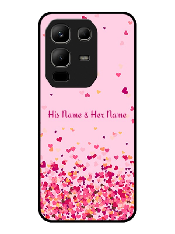 Custom Infinix Note 50x 5G Custom Metal Phone Case - Floating Hearts Design