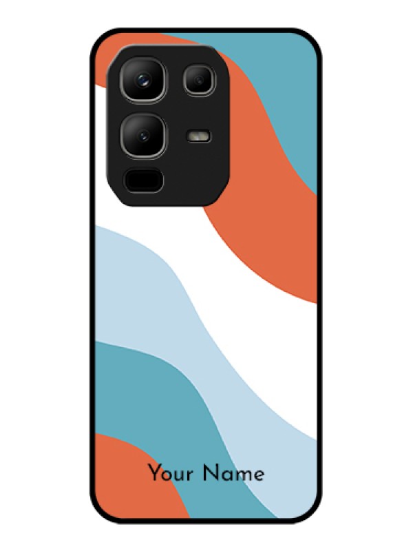 Custom Infinix Note 50x 5G Custom Metal Phone Case - Coloured Waves Design