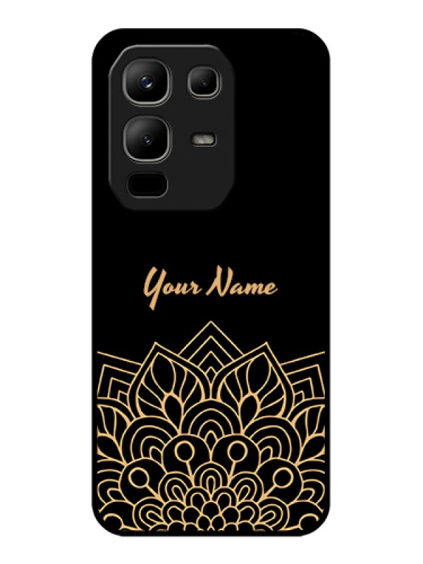 Custom Infinix Note 50x 5G Custom Metal Phone Case - Golden Mandala Design