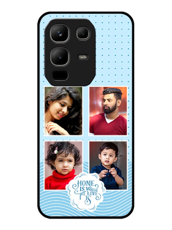 Custom Infinix Note 50x 5G Custom Metal Phone Case - Cute Love Quote With 4 Pic Upload Design
