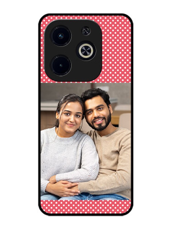Custom Infinix Smart 8 Plus Custom Metal Phone Case - White Dotted Design