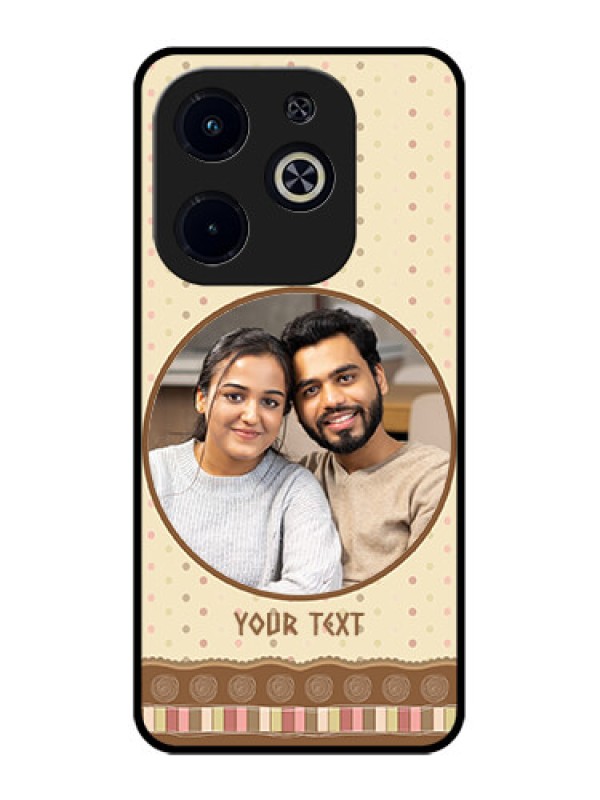 Custom Infinix Smart 8 Plus Custom Metal Phone Case - Brown Dotted Mobile Case Design