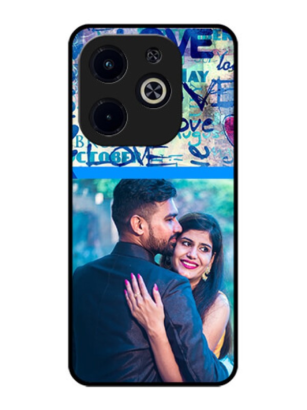 Custom Infinix Smart 8 Plus Custom Metal Phone Case - Colorful Love Design