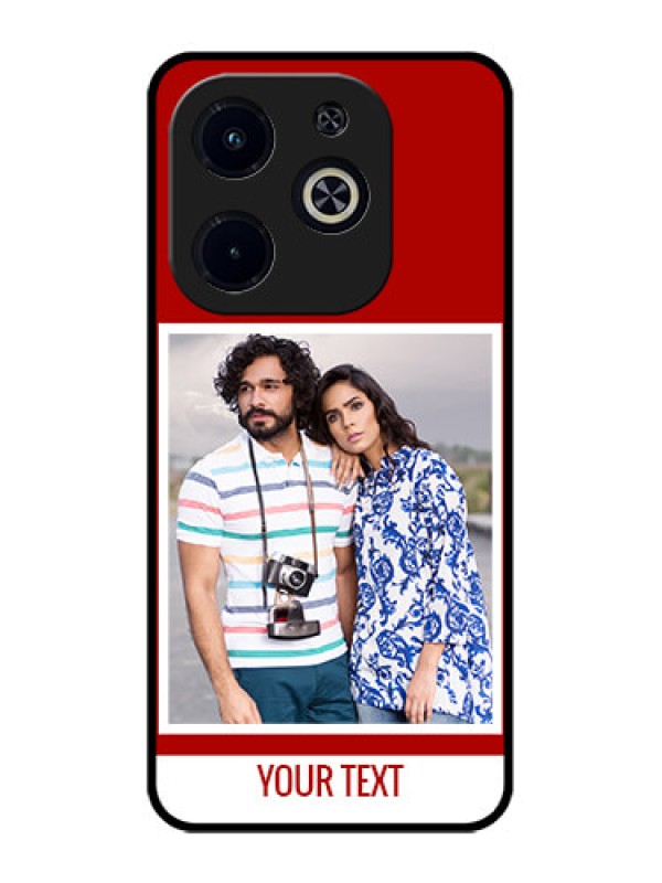 Custom Infinix Smart 8 Plus Custom Metal Phone Case - Red Color Design