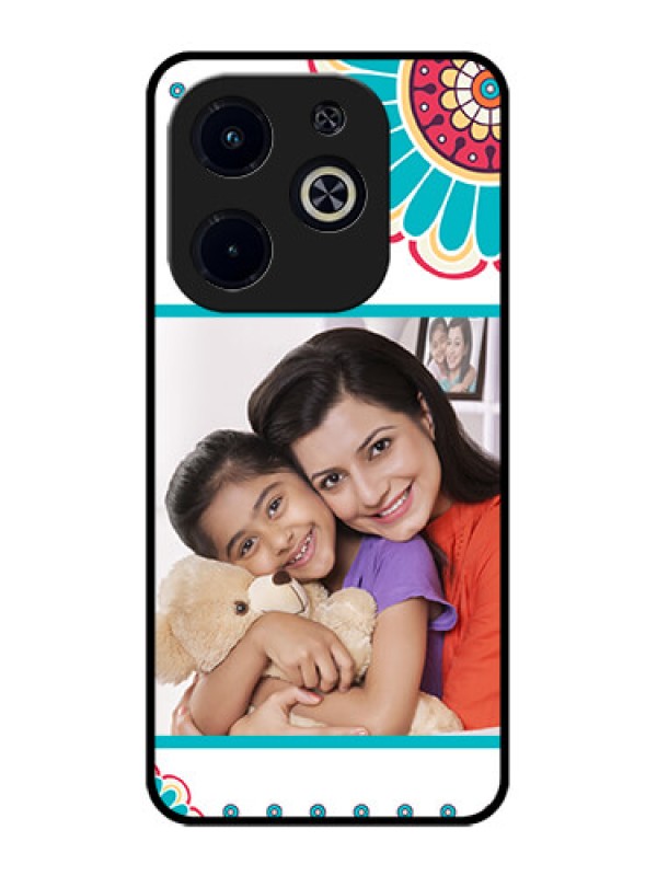 Custom Infinix Smart 8 Plus Custom Metal Phone Case - Flower Design